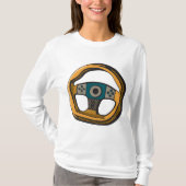 Racing Steering Wheel Controller Gamer Tシャツ (正面)