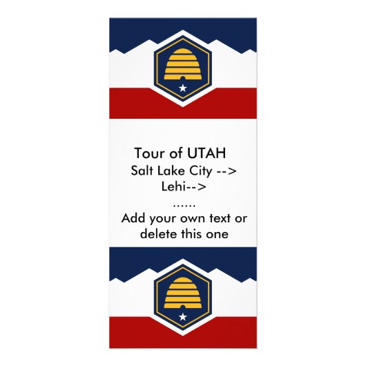 Rack Card with Flag of Utah, USA ラックカード (正面)