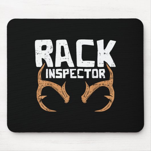 Rack Inspector Funny Deer Elk Buck Bow Hunting Hun マウスパッド (正面)
