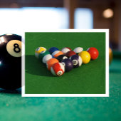 Racked Pool Balls on Pool Table Postcard ポストカード