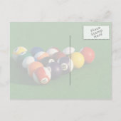 Racked Pool Balls on Pool Table Postcard ポストカード (裏面)