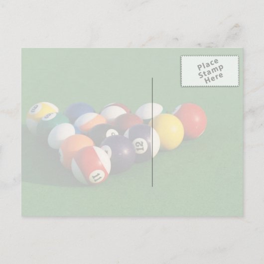 Racked Pool Balls on Pool Table Postcard ポストカード (裏面)