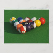 Racked Pool Balls on Pool Table Postcard ポストカード (正面)