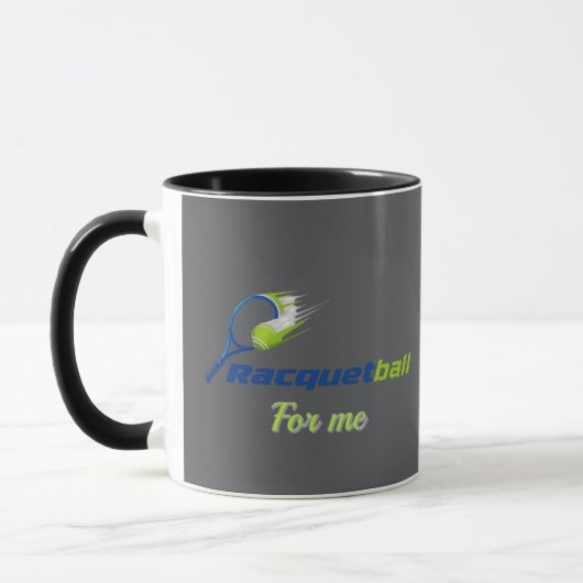 Racket Ball Logo Mug – Sporty Energy Cup マグカップ (左)