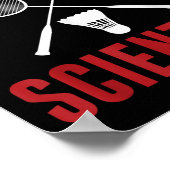 Racket Scientist Funny Badminton Mom Dad  ポスター (角)