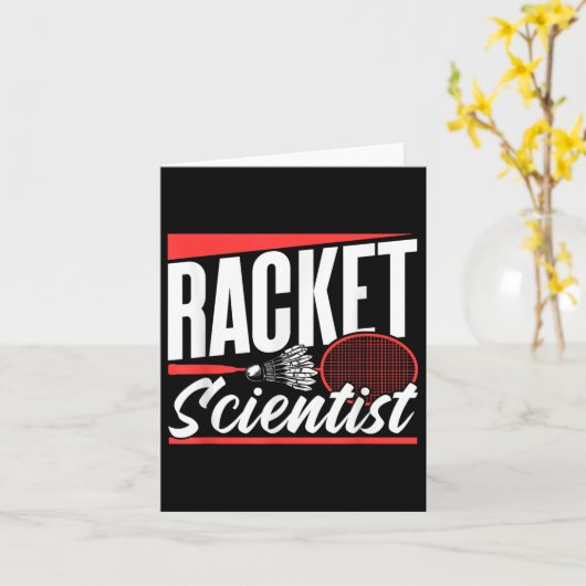 Racket Scientist Lover Badminton Match Player Team カード (黄色い花)