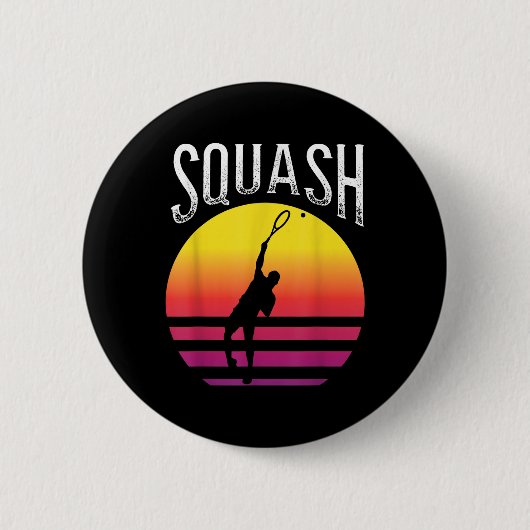 Racket Squash Ball Squash Court Badminton  缶バッジ (正面)
