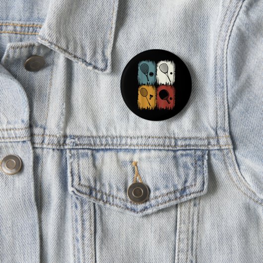 Racketlon, Tournament Sport With 4 Disciplines  缶バッジ (インサイチュ)