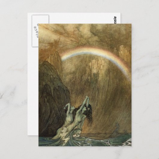 RackhamのValkyrie ポストカード (正面/裏面)