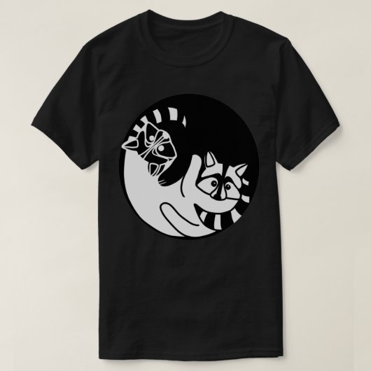 Racoon動物,陰陽,ラブアライグマPullover Tシャツ (デザイン正面)