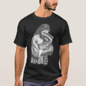 Racoon Lover Trash Panda Christian Jesus Holding A Tシャツ (正面)