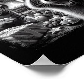 Racoon Santa Funny Cat Taking Selfie Christmas Xma ポスター (角)