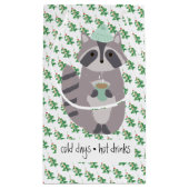 Racoon With A Hot Drink スモールペーパーバッグ (裏面)