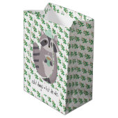 Racoon With A Hot Drink ミディアムペーパーバッグ (裏面アングル)