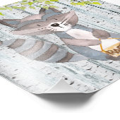 Racoon Woodland Friends – 水彩イラストレーション フォトプリント (角)