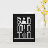 Racquet Smash Shuttle Player Badminton  カード (黄色い花)