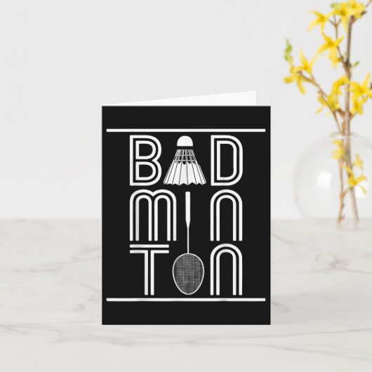 Racquet Smash Shuttle Player Badminton  カード (黄色い花)