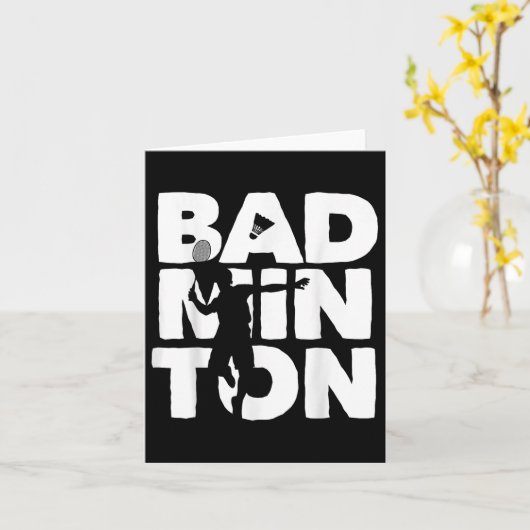 Racquet Smash Shuttle Player Badminton  カード (黄色い花)