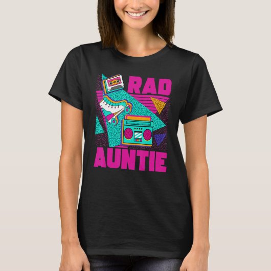 Rad Auntie 90s Aesthetic Nostalgia 1990's Retro Au Tシャツ (正面)