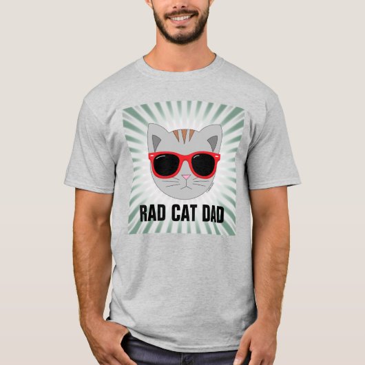 RAD CAT DAD サングラス 猫 Tシャツ (正面)