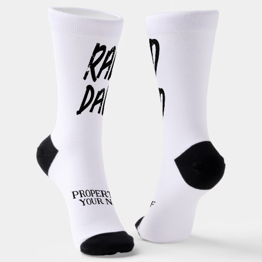 Rad Dad funny sport socks gift for cool father ソックス (傾斜あり)
