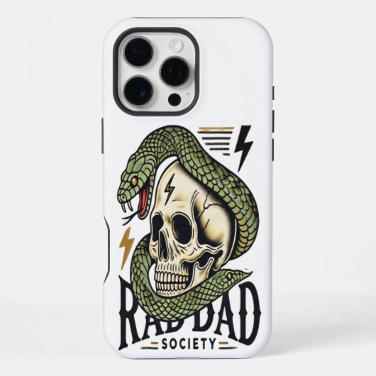 RAD DAD SOCIETY: 強さと衝撃 iPhoneケース (裏面)