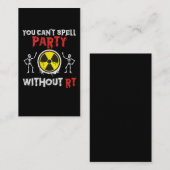 Rad Tech Humor Funny Xray Radiologist 名刺 (正面/裏面)