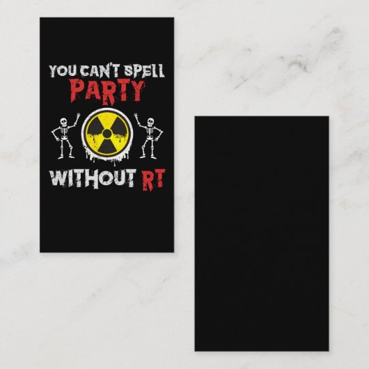 Rad Tech Humor Funny Xray Radiologist 名刺 (正面/裏面)