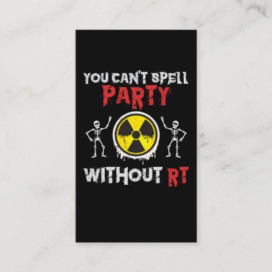 Rad Tech Humor Funny Xray Radiologist 名刺 (正面)