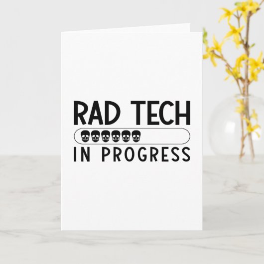 Rad Tech In Progress Radiology Tech Technologist カード (黄色い花)