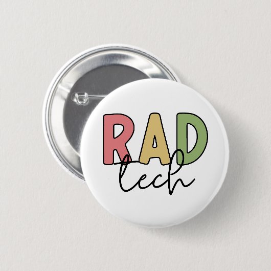 Rad Tech Radiologic Technologist Radiology 缶バッジ (正面&裏面)