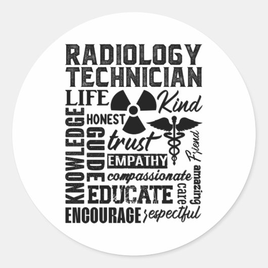 Rad Tech Technologist Xray Radiology Technician ラウンドシール (正面)