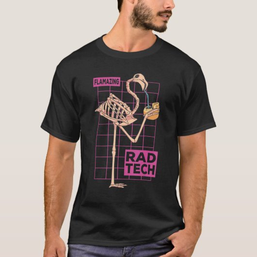 Rad Tech X Ray Tech Flamazing Flamingo Radiographe Tシャツ (正面)