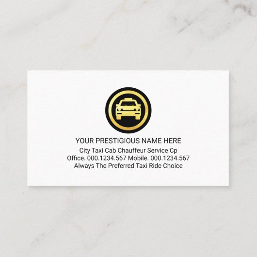 Radar Radio Signal Calling Taxi Cab 名刺 (裏面)