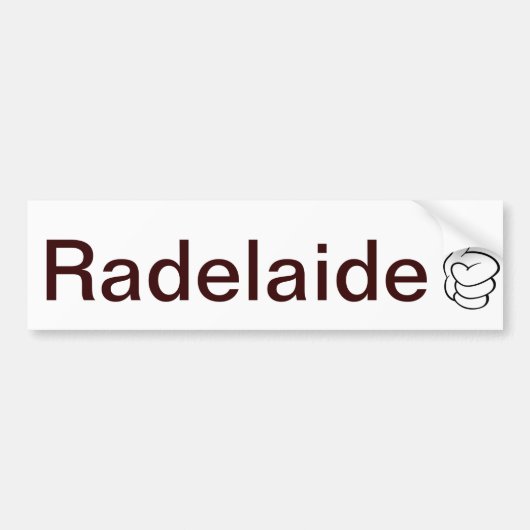 Radelaideアデレードのバンパーステッカー バンパーステッカー (正面)