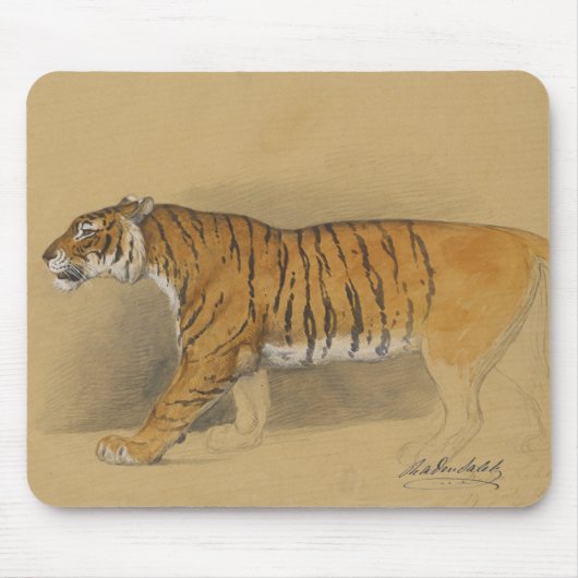 Raden Saleh® Mouse Pad 'Walking Javanese Tiger' マウスパッド (正面)