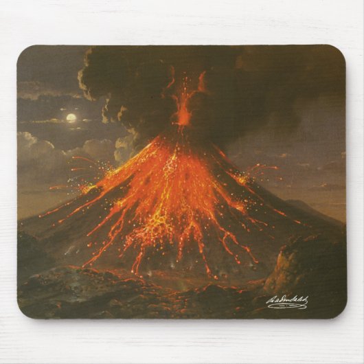 Raden Saleh® Muismat "Mount Merapi on Java" マウスパッド (正面)