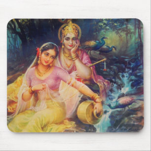 RadhaおよびKrishnaのmousepad マウスパッド