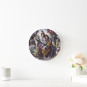 RadhaおよびKrishna ラウンド壁時計 (ホーム)