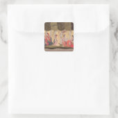 RadhaとKrishnaはクルーの木立に座っていた スクエアシール (バッグ)