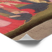 RadhaとKrishnaはクルーの木立に座っていた ポスター (角)