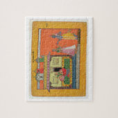 Radhaの家、イラストレーションfrで着くKrishna ジグソーパズル (縦)