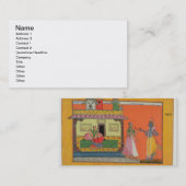 Radhaの家、イラストレーションfrで着くKrishna 名刺 (正面/裏面)