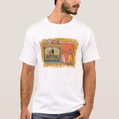 Radhaの家、イラストレーションfrで着くKrishna Tシャツ (正面)
