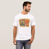Radhaの家、イラストレーションfrで着くKrishna Tシャツ (正面フル)