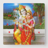 RADHAクリシュナフルート楽器神聖堂 スクエア壁時計 (正面)