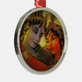 RADHA KRISHNAのクラシックな絵画 メタルオーナメント (右)