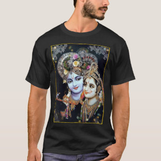 Radha-Krishna: 愛ॐの神の花 Tシャツ