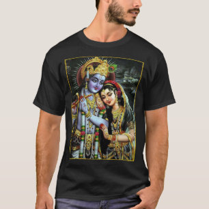 Radha-Krishna: 神の真夜中愛ॐ Tシャツ