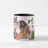 Radha Krishna Aesthetic Collage Mug – Soft Pastel  マグカップ (中央)